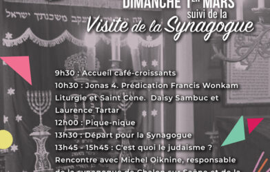 KT – Culte Famille et Visite de la Synagogue de Chalon